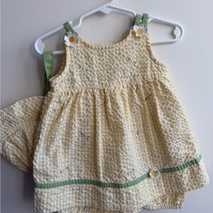 Charming Yellow and Green Kids Dress